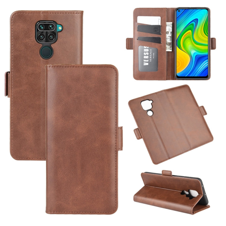 For Xiaomi Redmi Note 9/10X 4G Dual-side Magnetic Buckle Horizontal Flip Leather Case with Holder & Card Slots & Wallet