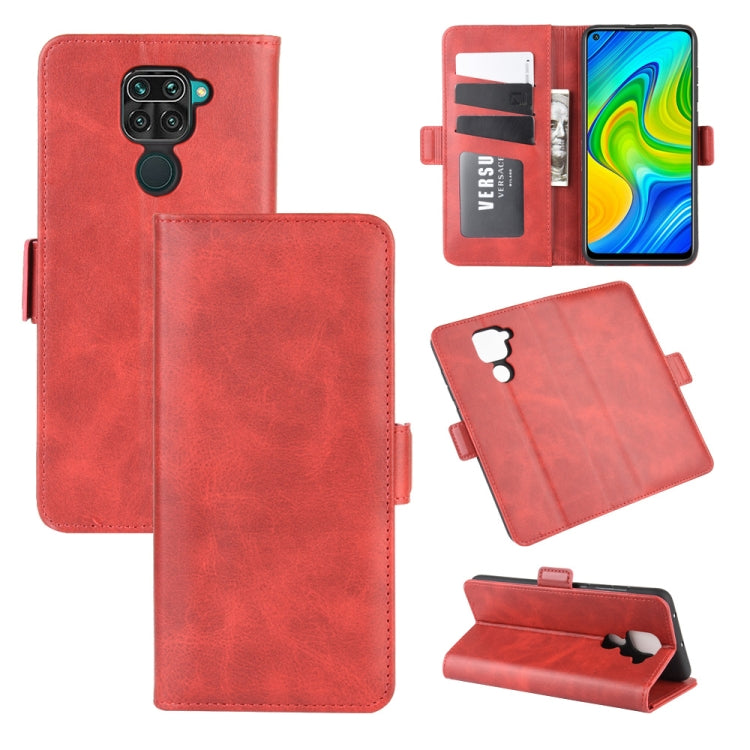 For Xiaomi Redmi Note 9/10X 4G Dual-side Magnetic Buckle Horizontal Flip Leather Case with Holder & Card Slots & Wallet