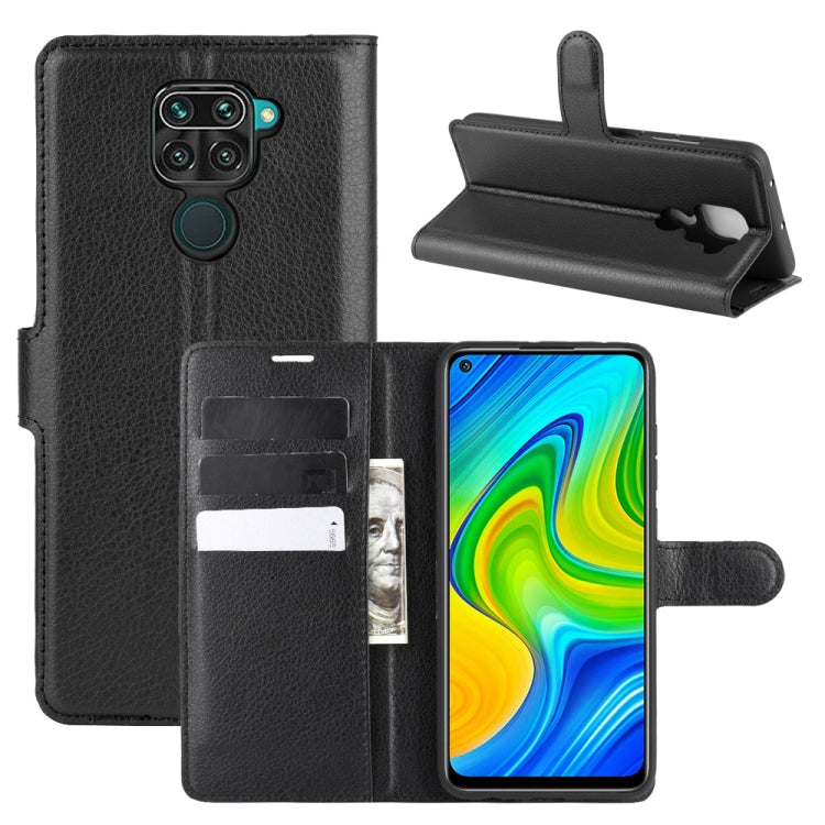 For Xiaomi Redmi Note 9/10X 4G Litchi Texture Horizontal Flip Protective Case with Holder & Card Slots & Wallet