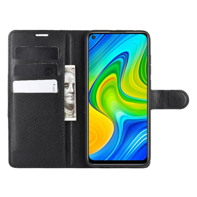 For Xiaomi Redmi Note 9/10X 4G Litchi Texture Horizontal Flip Protective Case with Holder & Card Slots & Wallet
