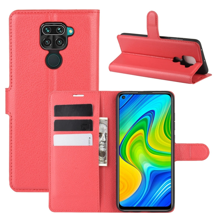 For Xiaomi Redmi Note 9/10X 4G Litchi Texture Horizontal Flip Protective Case with Holder & Card Slots & Wallet