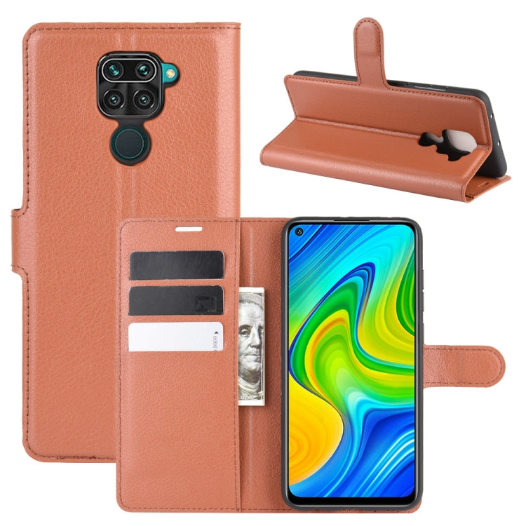 For Xiaomi Redmi Note 9/10X 4G Litchi Texture Horizontal Flip Protective Case with Holder & Card Slots & Wallet