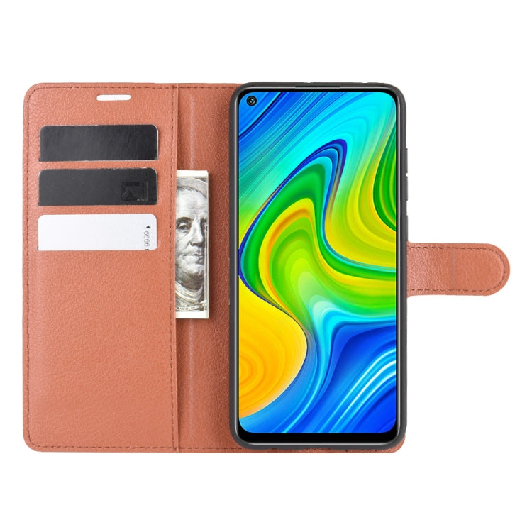 For Xiaomi Redmi Note 9/10X 4G Litchi Texture Horizontal Flip Protective Case with Holder & Card Slots & Wallet