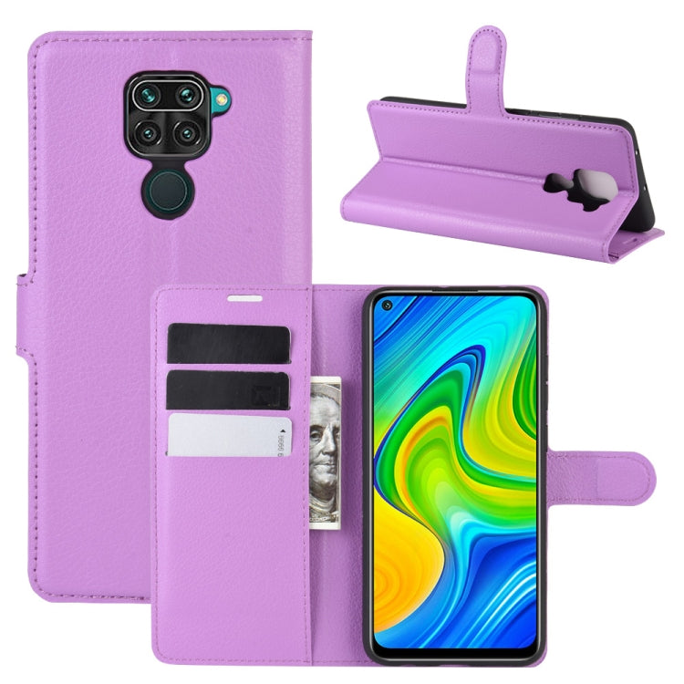 For Xiaomi Redmi Note 9/10X 4G Litchi Texture Horizontal Flip Protective Case with Holder & Card Slots & Wallet