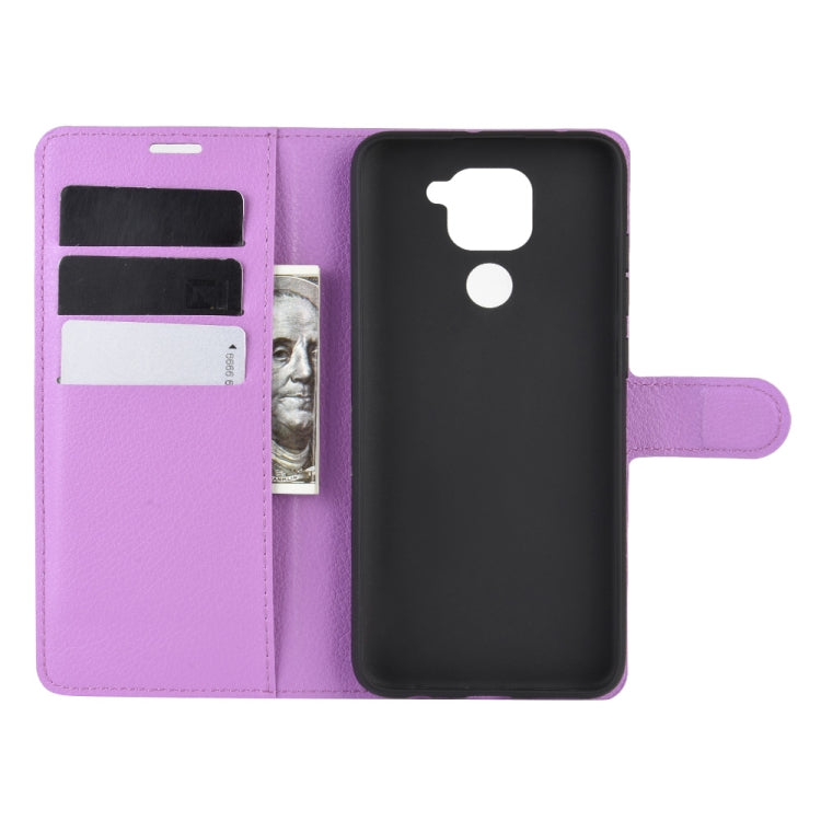 For Xiaomi Redmi Note 9/10X 4G Litchi Texture Horizontal Flip Protective Case with Holder & Card Slots & Wallet