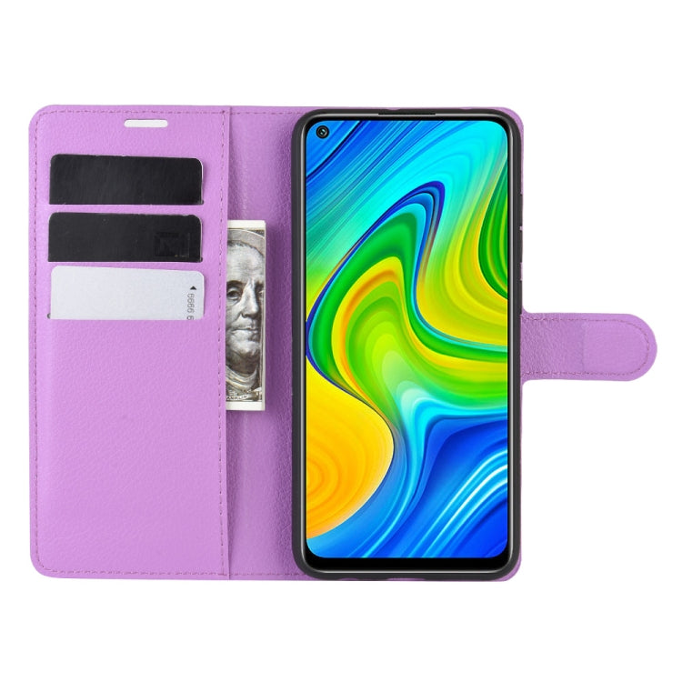 For Xiaomi Redmi Note 9/10X 4G Litchi Texture Horizontal Flip Protective Case with Holder & Card Slots & Wallet