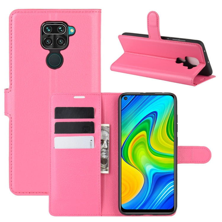 For Xiaomi Redmi Note 9/10X 4G Litchi Texture Horizontal Flip Protective Case with Holder & Card Slots & Wallet