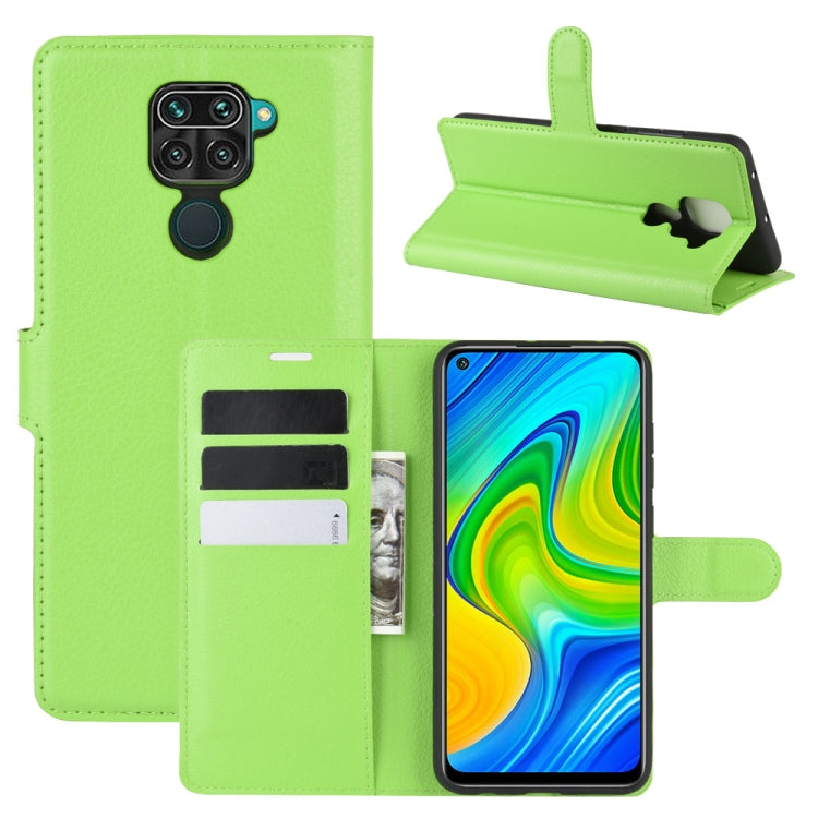 For Xiaomi Redmi Note 9/10X 4G Litchi Texture Horizontal Flip Protective Case with Holder & Card Slots & Wallet