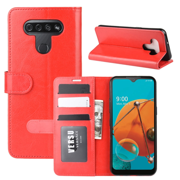 For LG K51 R64 Texture Single Horizontal Flip Protective Case with Holder & Card Slots & Wallet& Photo Frame