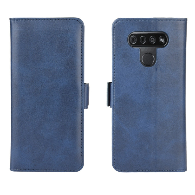 For LG K51 Dual-side Magnetic Buckle Horizontal Flip Leather Case with Holder & Card Slots & Wallet