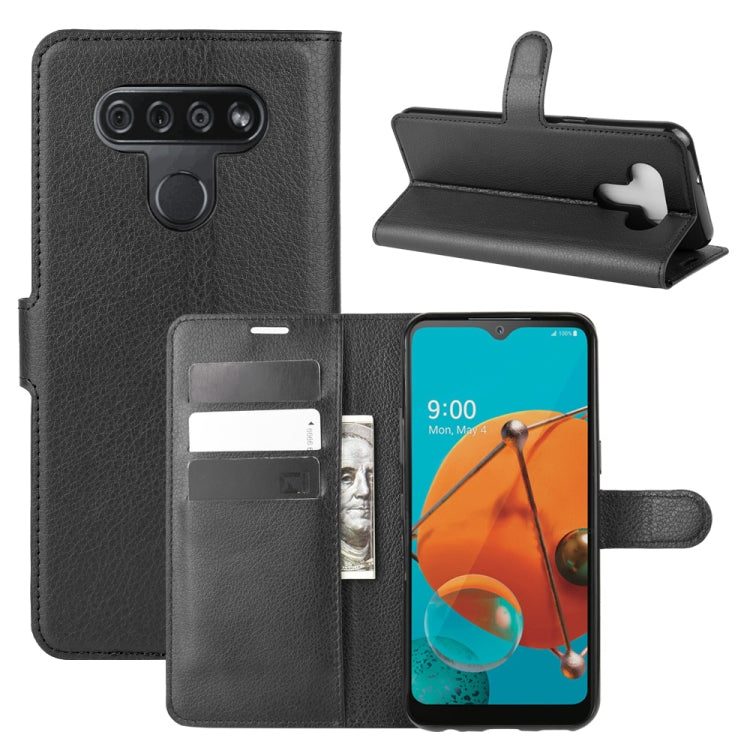 For LG K51 Litchi Texture Horizontal Flip Protective Case with Holder & Card Slots & Wallet