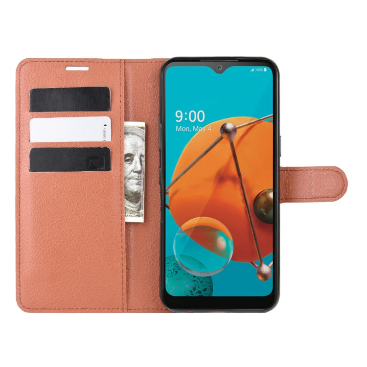 For LG K51 Litchi Texture Horizontal Flip Protective Case with Holder & Card Slots & Wallet