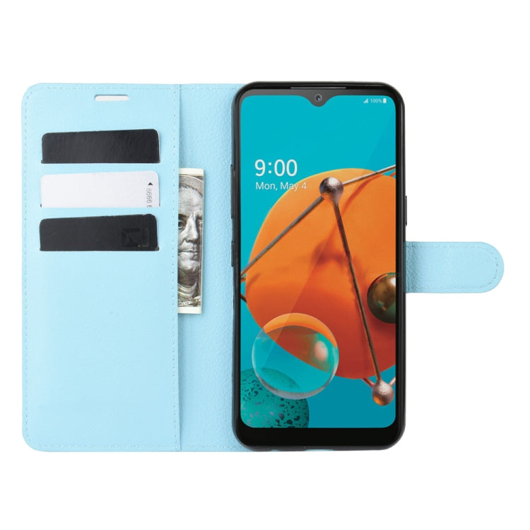 For LG K51 Litchi Texture Horizontal Flip Protective Case with Holder & Card Slots & Wallet