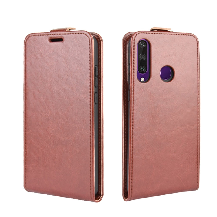 For Huawei Y6p R64 Texture Single Vertical Flip Leather Protective Case with Card Slots & Photo Frame