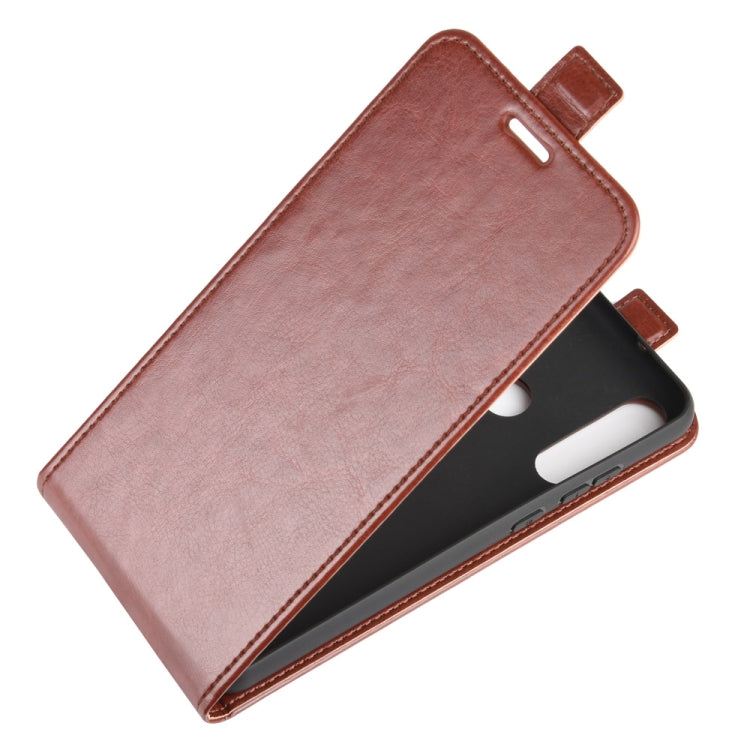 For Huawei Y6p R64 Texture Single Vertical Flip Leather Protective Case with Card Slots & Photo Frame