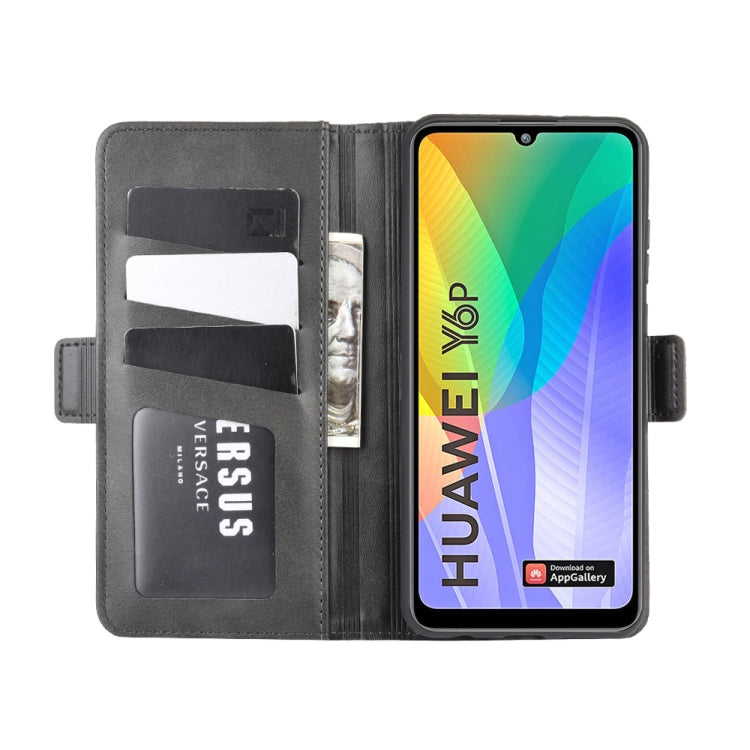 For Huawei Y6p Dual-side Magnetic Buckle Horizontal Flip Leather Case with Holder & Card Slots & Wallet