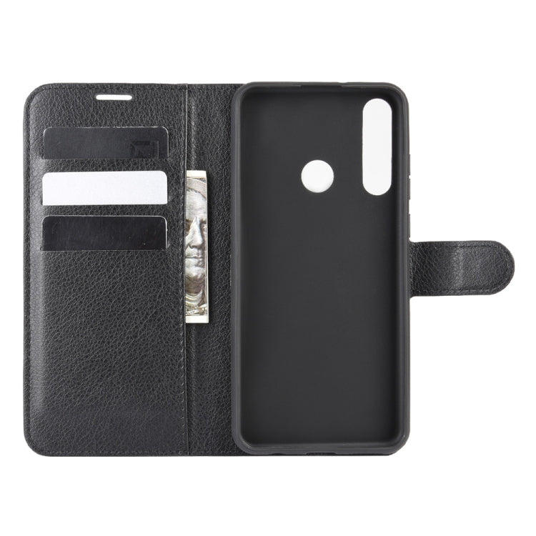 For Huawei Y6p Litchi Texture Horizontal Flip Protective Case with Holder & Card Slots & Wallet