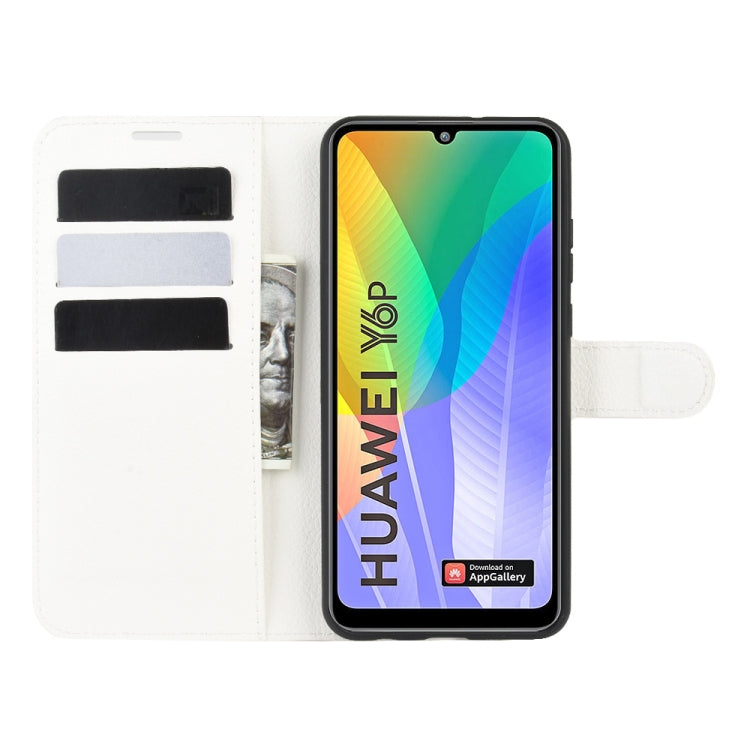 For Huawei Y6p Litchi Texture Horizontal Flip Protective Case with Holder & Card Slots & Wallet