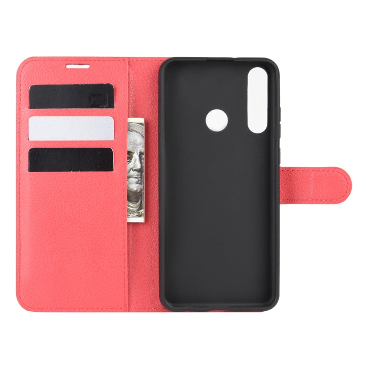 For Huawei Y6p Litchi Texture Horizontal Flip Protective Case with Holder & Card Slots & Wallet
