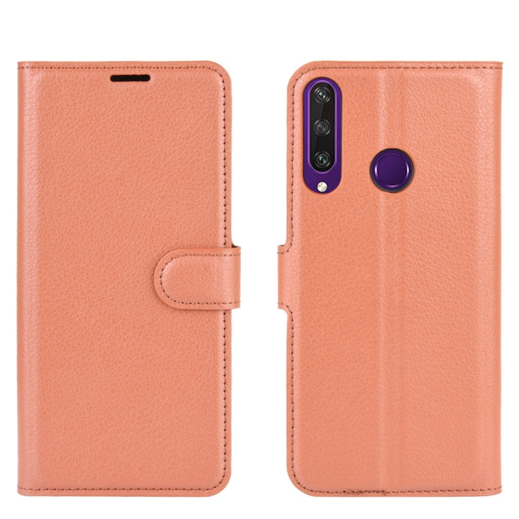 For Huawei Y6p Litchi Texture Horizontal Flip Protective Case with Holder & Card Slots & Wallet