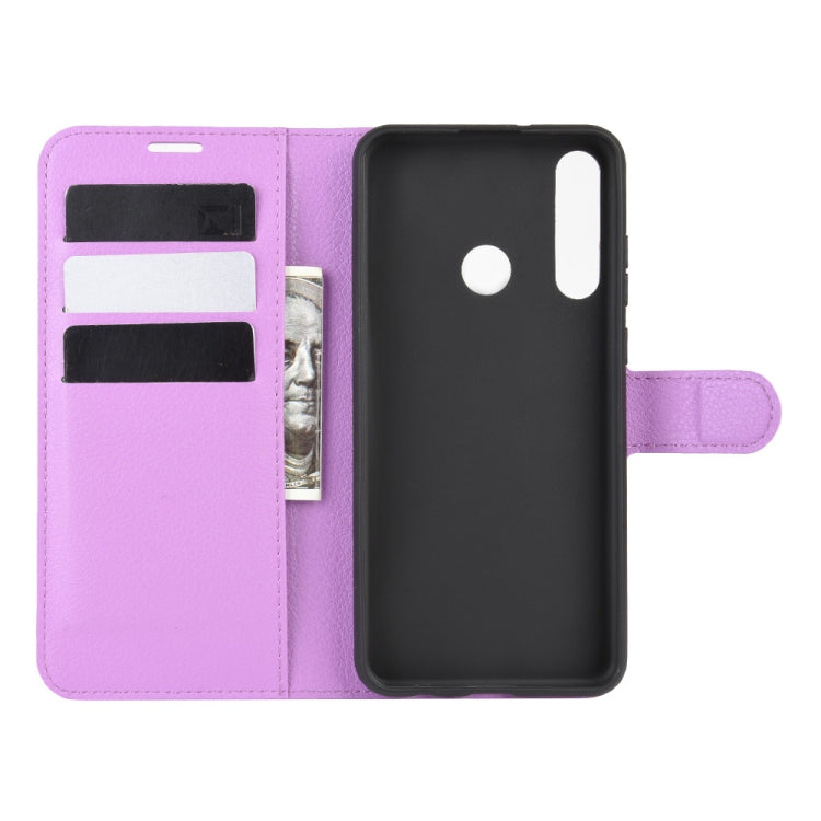 For Huawei Y6p Litchi Texture Horizontal Flip Protective Case with Holder & Card Slots & Wallet