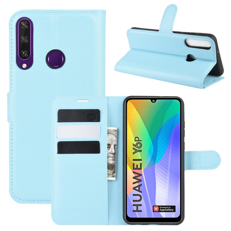 For Huawei Y6p Litchi Texture Horizontal Flip Protective Case with Holder & Card Slots & Wallet
