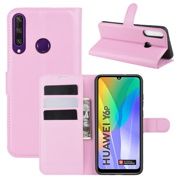 For Huawei Y6p Litchi Texture Horizontal Flip Protective Case with Holder & Card Slots & Wallet