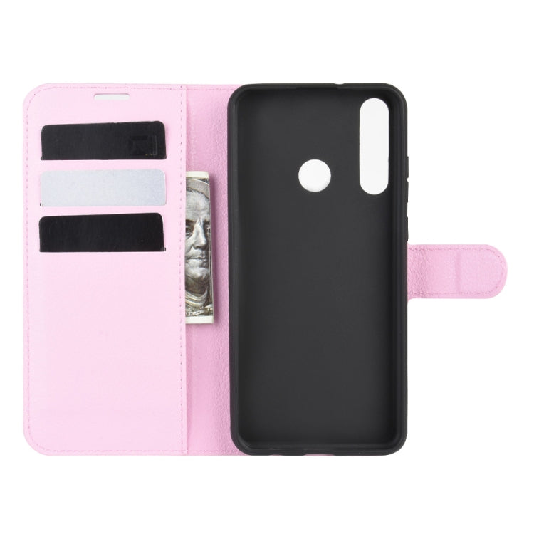 For Huawei Y6p Litchi Texture Horizontal Flip Protective Case with Holder & Card Slots & Wallet