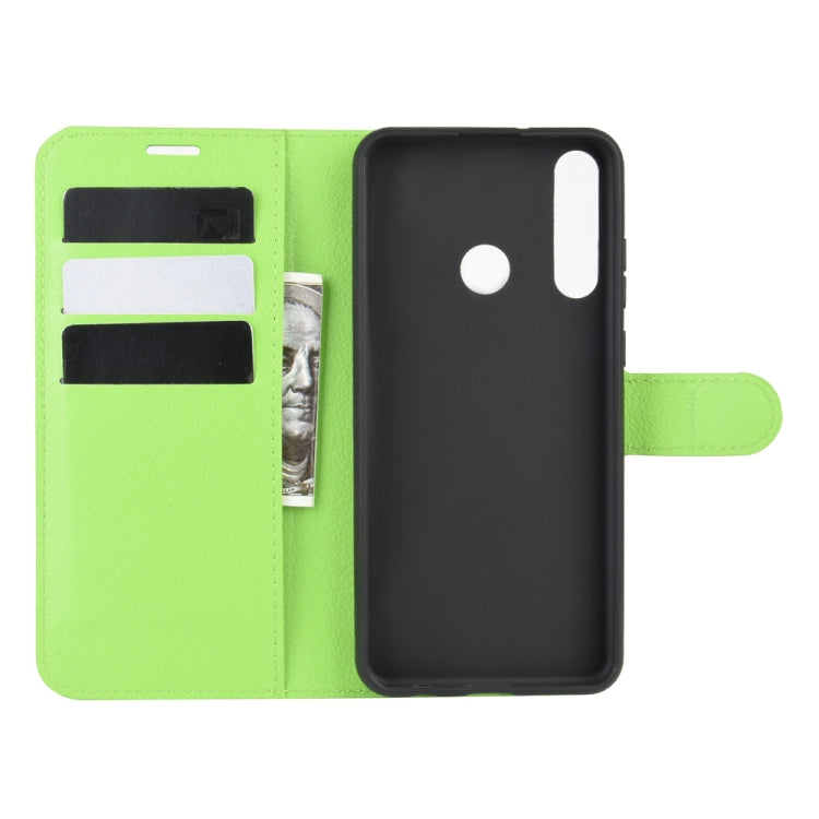 For Huawei Y6p Litchi Texture Horizontal Flip Protective Case with Holder & Card Slots & Wallet