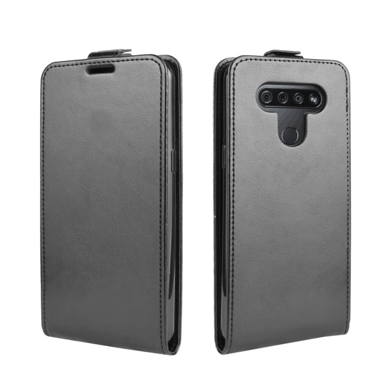 For LG K51 R64 Texture Single Vertical Flip Leather Protective Case with Card Slots & Photo Frame