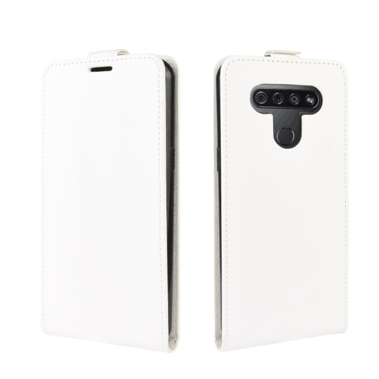 For LG K51 R64 Texture Single Vertical Flip Leather Protective Case with Card Slots & Photo Frame