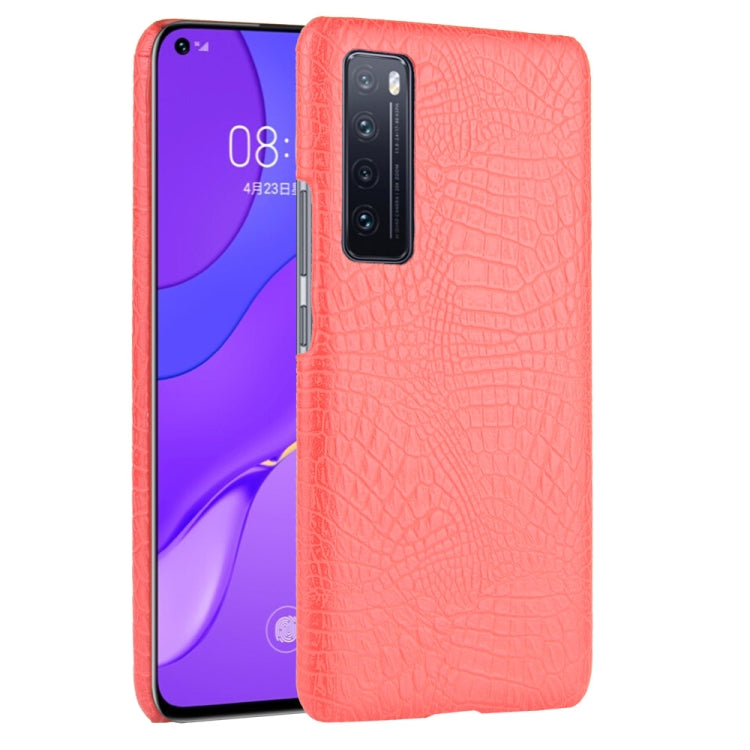 For Huawei Nova 7 Shockproof Crocodile Texture PC + PU Case