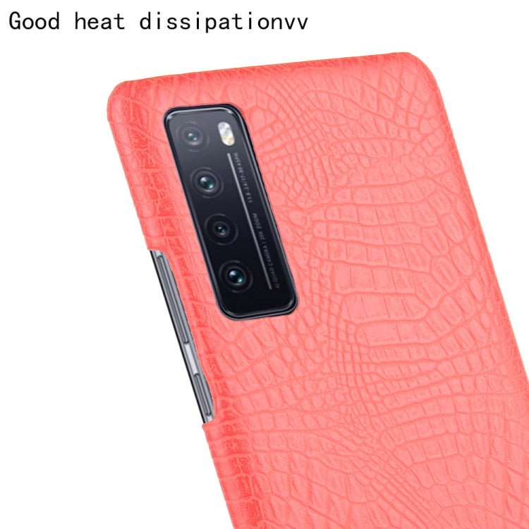 For Huawei Nova 7 Shockproof Crocodile Texture PC + PU Case