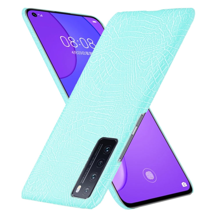 For Huawei Nova 7 Shockproof Crocodile Texture PC + PU Case