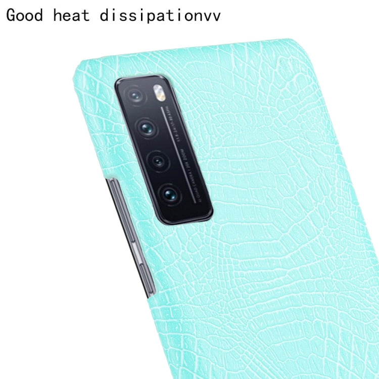 For Huawei Nova 7 Shockproof Crocodile Texture PC + PU Case