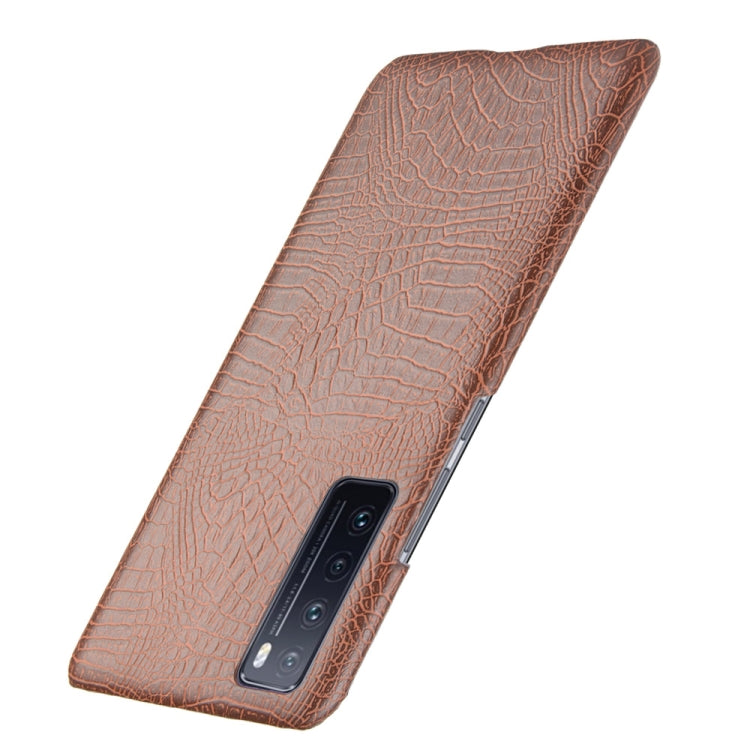 For Huawei Nova 7 Shockproof Crocodile Texture PC + PU Case