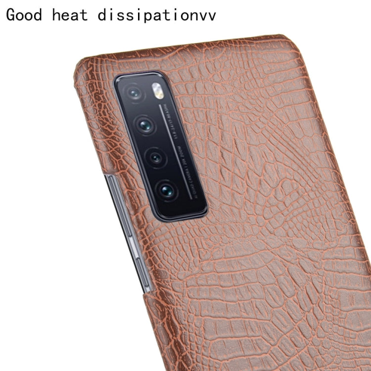 For Huawei Nova 7 Shockproof Crocodile Texture PC + PU Case