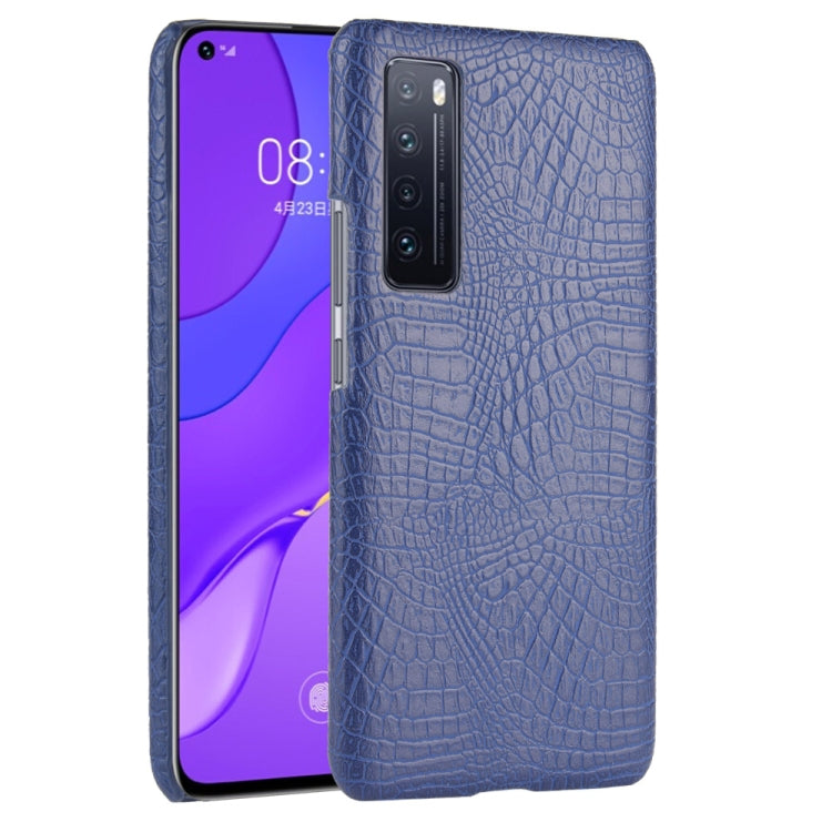 For Huawei Nova 7 Shockproof Crocodile Texture PC + PU Case