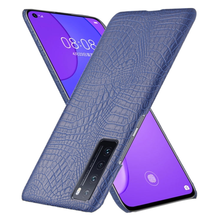 For Huawei Nova 7 Shockproof Crocodile Texture PC + PU Case