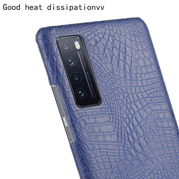 For Huawei Nova 7 Shockproof Crocodile Texture PC + PU Case