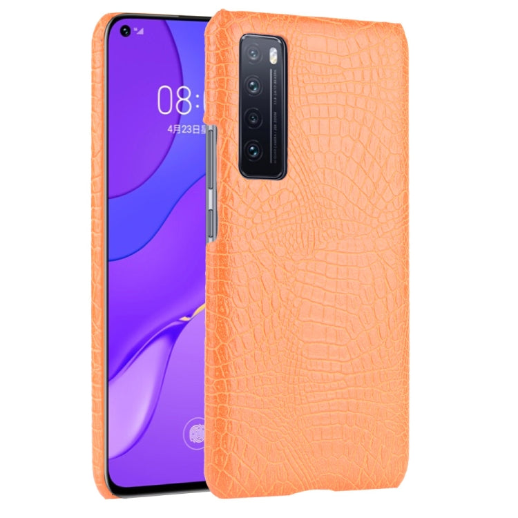 For Huawei Nova 7 Shockproof Crocodile Texture PC + PU Case