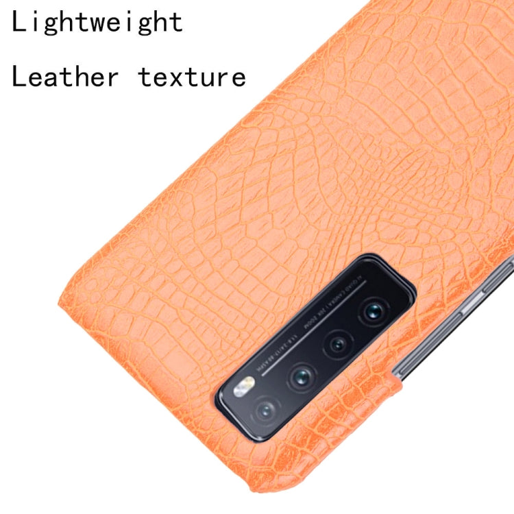 For Huawei Nova 7 Shockproof Crocodile Texture PC + PU Case