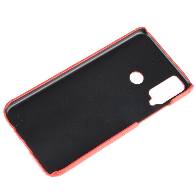 For Huawei Honor Play 4T Shockproof Crocodile Texture PC + PU Case