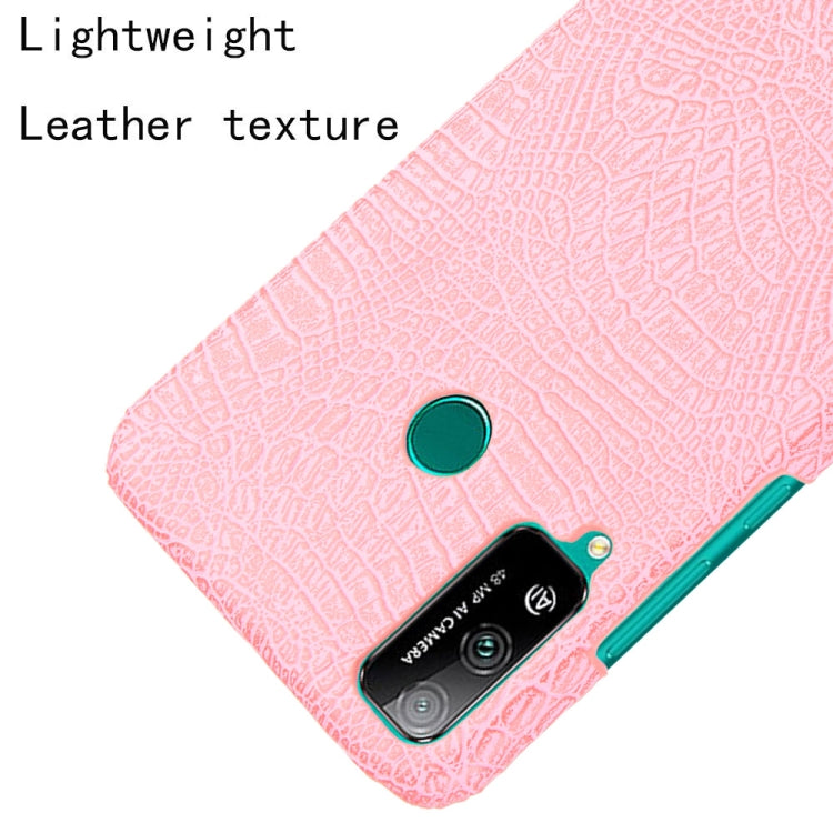 For Huawei Honor Play 4T Shockproof Crocodile Texture PC + PU Case