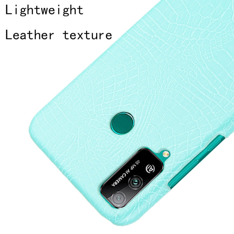 For Huawei Honor Play 4T Shockproof Crocodile Texture PC + PU Case