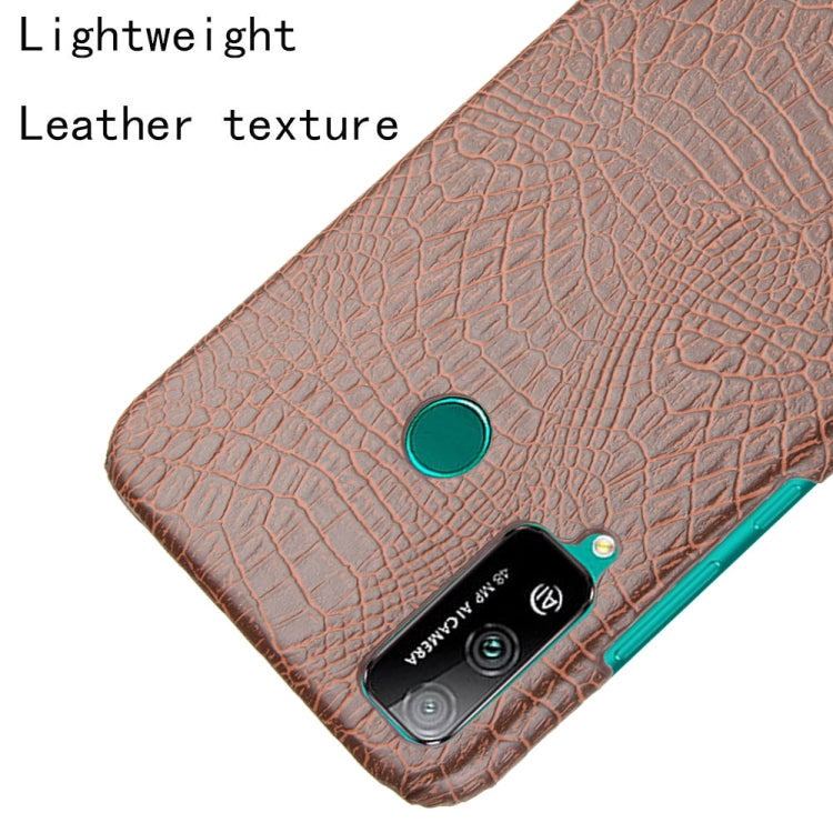 For Huawei Honor Play 4T Shockproof Crocodile Texture PC + PU Case