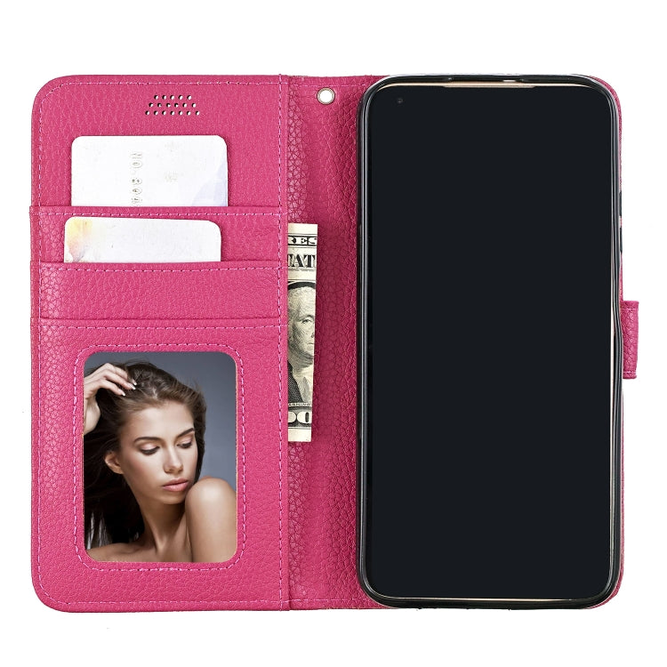 For Huawei P40 Lite Litchi Texture Horizontal Flip Leather Case with Holder & Card Slots & Wallet & Photo Frame