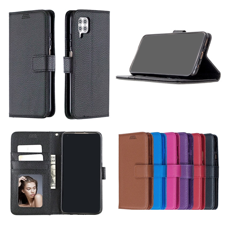 For Huawei P40 Lite Litchi Texture Horizontal Flip Leather Case with Holder & Card Slots & Wallet & Photo Frame