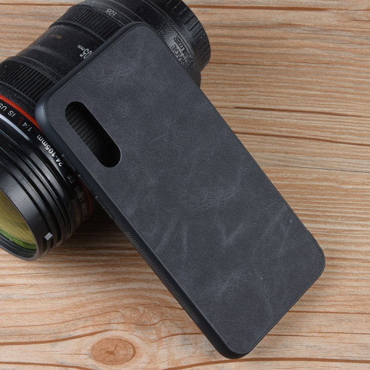 Shockproof Sheep Skin PC + PU + TPU Case for Meizu 16s(Black)