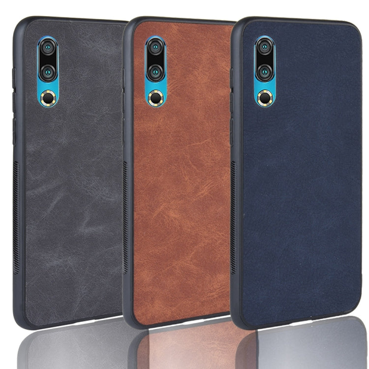 Shockproof Sheep Skin PC + PU + TPU Case for Meizu 16s(Black)
